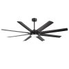 Arthur 72 in. (6 ft.) Indoor Black Industrial Windmill Ceiling Fan with Integrated LED with Remote Control Included