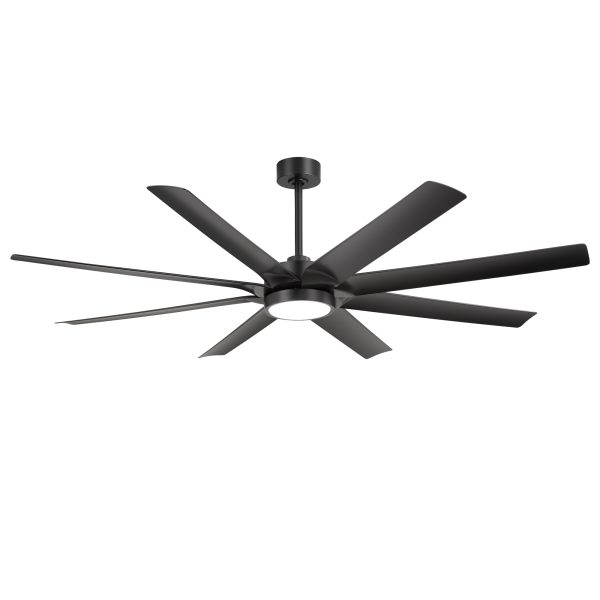 Arthur 72 in. (6 ft.) Indoor Black Industrial Windmill Ceiling Fan with Integrated LED with Remote Control Included