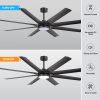 Arthur 72 in. (6 ft.) Indoor Black Industrial Windmill Ceiling Fan with Integrated LED with Remote Control Included