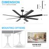 Arthur 72 in. (6 ft.) Indoor Black Industrial Windmill Ceiling Fan with Integrated LED with Remote Control Included