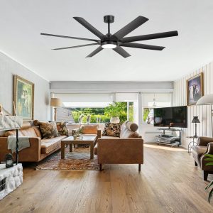 Arthur 72 in. (6 ft.) Indoor Black Industrial Windmill Ceiling Fan with Integrated LED with Remote Control Included