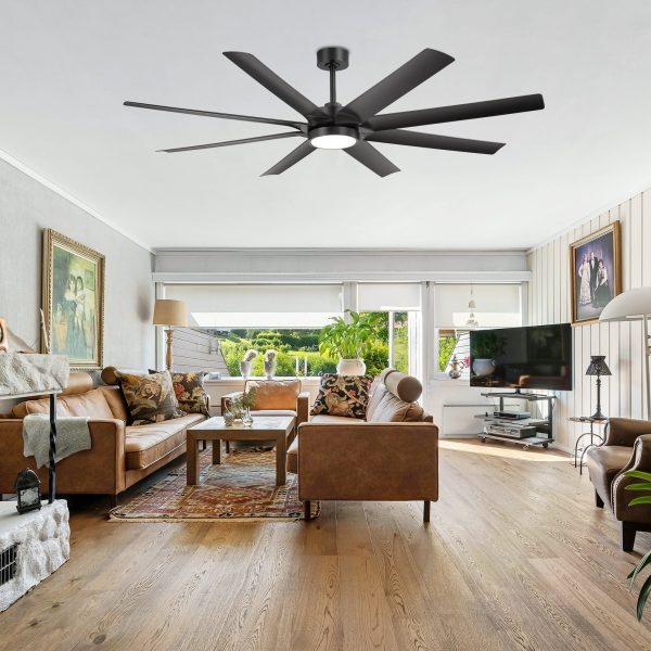 Arthur 72 in. (6 ft.) Indoor Black Industrial Windmill Ceiling Fan with Integrated LED with Remote Control Included