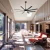 Archer 72 in. Integrated LED Indoor Black Ceiling Fans with Light and Remote Control Included