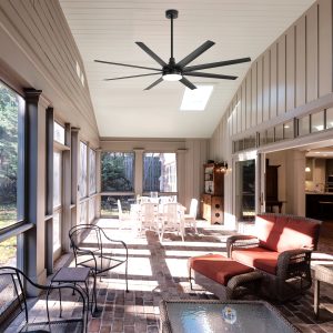 Archer 72 in. Integrated LED Indoor Black Ceiling Fans with Light and Remote Control Included