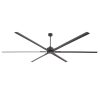 Industrial 120 in. (10 ft. ) Black HVLS Ceiling Fan with Downrod and Aluminum Blade with Remote Included No Light