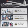 144 in. (12 ft. ) Aluminum Indoor/Covered Outdoor Industrial HVLS Silver Ceiling Fan with Downrod, Wall Control No Light