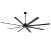Melissa 84 in. (7 ft.) Windmill Black Ceiling Fan with Black Aluminum Blade, Downrod and Remote Included No Light