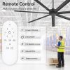 Melissa 84 in. Windmill Black Ceiling Fan with Downrod, Black Blade and Remote Included No Light (7 Blades)