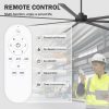 Melissa 108 in. Windmill Black Ceiling Fan with Downrod, Black Blade and Remote Included No Light
