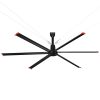 14 ft. Aluminum Indoor/Covered Outdoor Industrial HVLS 120V-1Phase Black Ceiling Fan with Downrod, Wall Control No Light