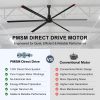 16 ft. Aluminum Indoor/Covered Outdoor Industrial HVLS 120V-1Phase Black Ceiling Fan with Downrod, Wall Control No Light
