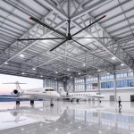 24 ft. Aluminum Indoor/Covered Outdoor Industrial HVLS 120V-1Phase Black Ceiling Fan with Downrod, Wall Control No Light