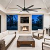 Melissa 72 in. 6 Fan Speeds Ceiling Fan in Black with Remote Control Included