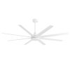 Melissa 72 in. 6 Fan Speeds Ceiling Fan in White with Remote Control Included