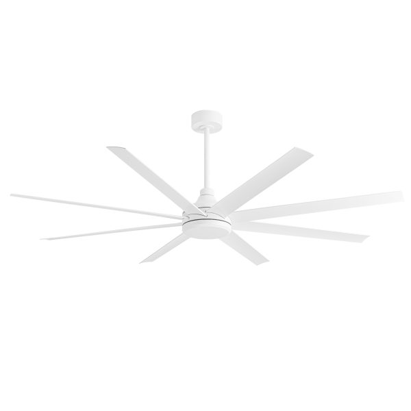 Melissa 72 in. 6 Fan Speeds Ceiling Fan in White with Remote Control Included