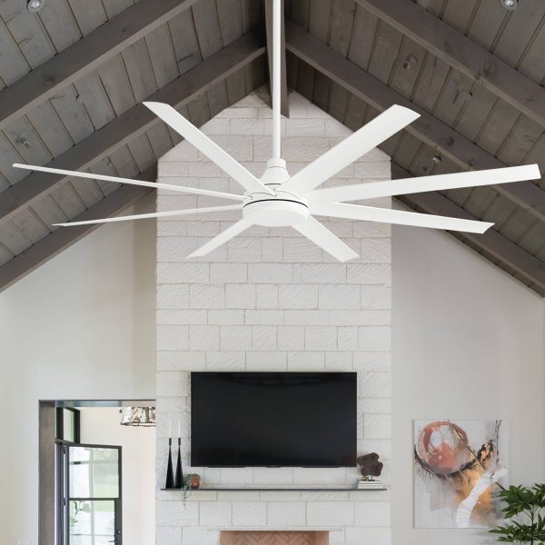 Melissa 72 in. 6 Fan Speeds Ceiling Fan in White with Remote Control Included