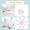 Melissa 72 in. 6 Fan Speeds Ceiling Fan in White with Remote Control Included