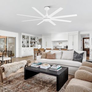 Melissa 72 in. 6 Fan Speeds Ceiling Fan in White with Remote Control Included