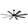 Wesley 72 in. Indoor Black Windmill Industrial Ceiling Fan with Integrated LED with Remote Included