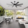 Wesley 72 in. Indoor Black Windmill Industrial Ceiling Fan with Integrated LED with Remote Included
