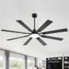 Larrisa 72 in. (6 ft.) Indoor Integrated LED Black Industrial Ceiling Fan with Light and Remote Included