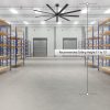 Molero 84 in. (7 ft. ) Black Industrial Ceiling Fan Without Light with 9 Black/Brown Blades, Downrod and Remote Included