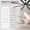 Kharsa 72 in. Black Windmill Ceiling Fan with LED Light, Downrod, Black/Brown Blade and Remote Included