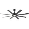 Alvarez 72 in. Black Windmill Ceiling Fan with LED Light, Downrod, Black/Brown Blade and Remote Included