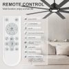 Alvarez 72 in. Black Windmill Ceiling Fan with LED Light, Downrod, Black/Brown Blade and Remote Included