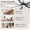 Marco 72 in. Black Standard Covered Outdoor Ceiling Fan with LED Light, Black/Gray Blade, Downrod and Remote Included